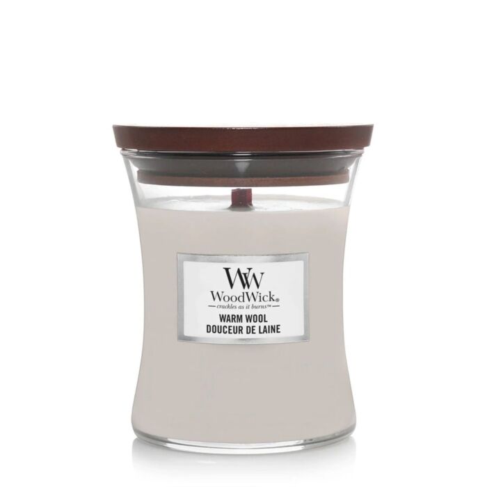 Woodwick Warm Wool Medium Hourglass Candle